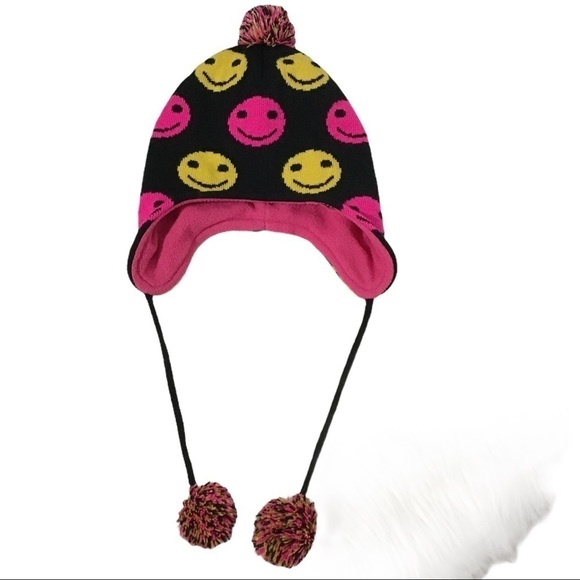 Warm pom emoji hat - kids size - fun cool timeless - Picture 4 of 8